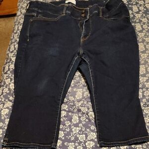 Lane Bryant Dark Navy Stretch Capri Pants